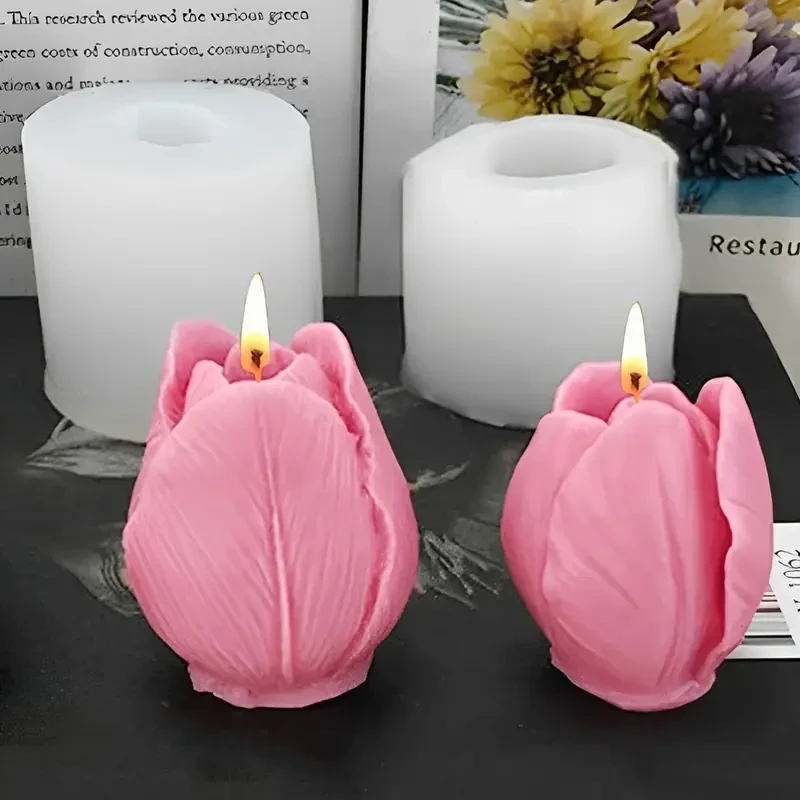 قالب شمعة سيليكون لزهور التوليب