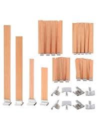 30 قطعة من فتائل الشموع الخشبية بقاعدة مقاس 13 مم × 130 مم