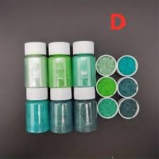 10 جرام 6 ألوان/D/مجموعة مسحوق الميكا المعدني الطبيعي مسحوق اللؤلؤ الفلوري راتنجات الايبوكسي صبغ اللؤلؤ الصباغ كرات الاستحمام الفوارة/الطلاء/الصابون/طلاء الأظافر DIY الحرف الصباغ