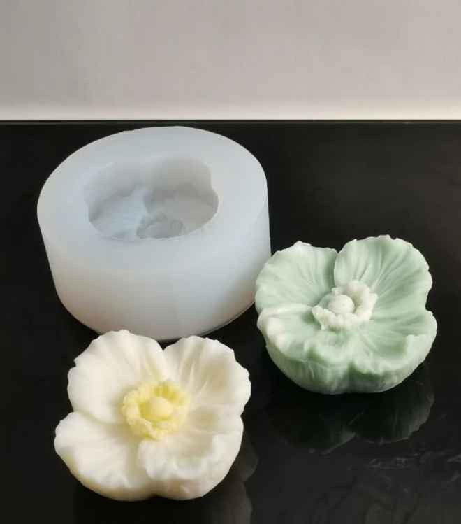 قالب سيليكون لعمل تشكيلة مستوحاة من أربع ورقات، قلب، وزهرة من الفوندانت، والشوكولاتة، وصنع الشموع