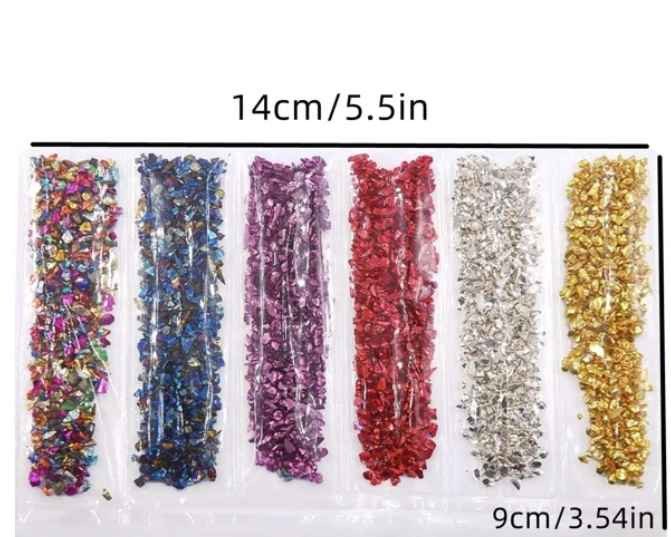 مكسور زجاج حجر  30 غرام راتنج مواد التعبئة كريستال UV ايبوكسي حشوة الحرف DIY  تزيين صنع يدوي صنع المجوهرات