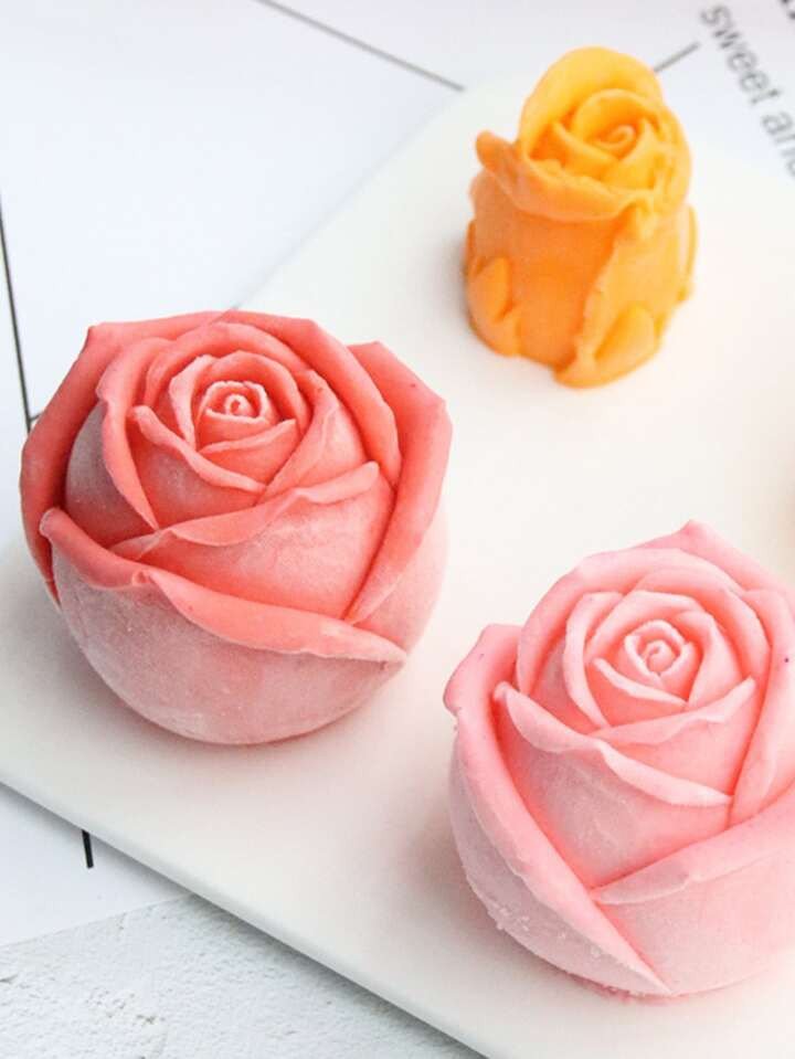 وردة زهرة ثلاثي الأبعاد قالب سيليكون قالب شمعة صنع DIY صنع يدوي قالب سيليكون