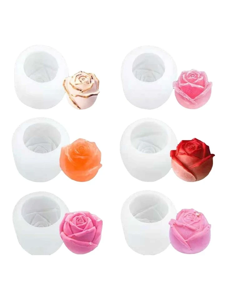 قالب سيليكون صنع يدوي نوع الورد لعيد الحب  لصناعة الشموع المعطرة